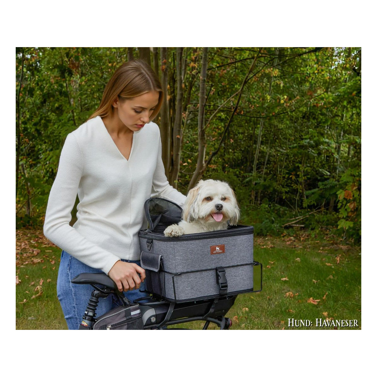 Knuffelwuff Fahrradkorb für Gepäckträger inkl. Halterung für sicheren Transport
