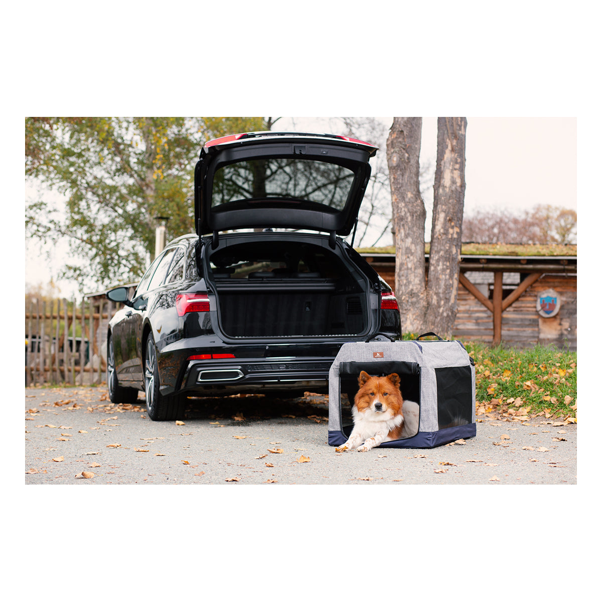 Knuffelwuff faltbare Hundebox Transportbox Denali mit Aluminiumgestell