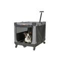 Knuffelwuff faltbarer Hunde Trolley Aberdeen - Transporttasche Hundewagen rollbar mit Griff & abnehmbarem Fahrgestell