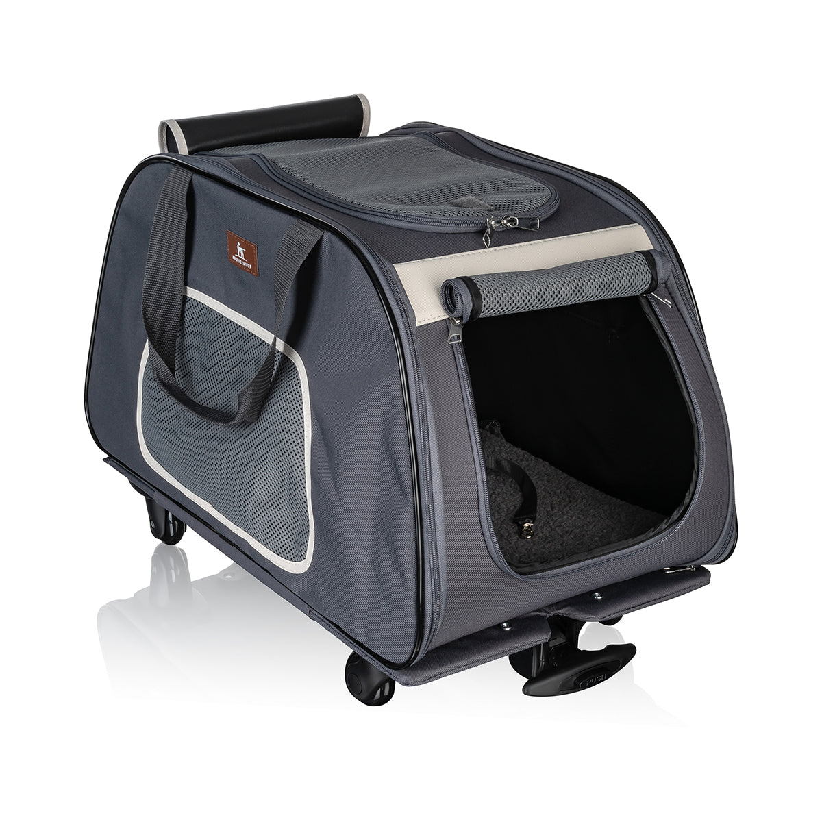 Knuffelwuff faltbarer Hunde Trolley Prineville - Transporttasche Hundewagen rollbar mit Griff