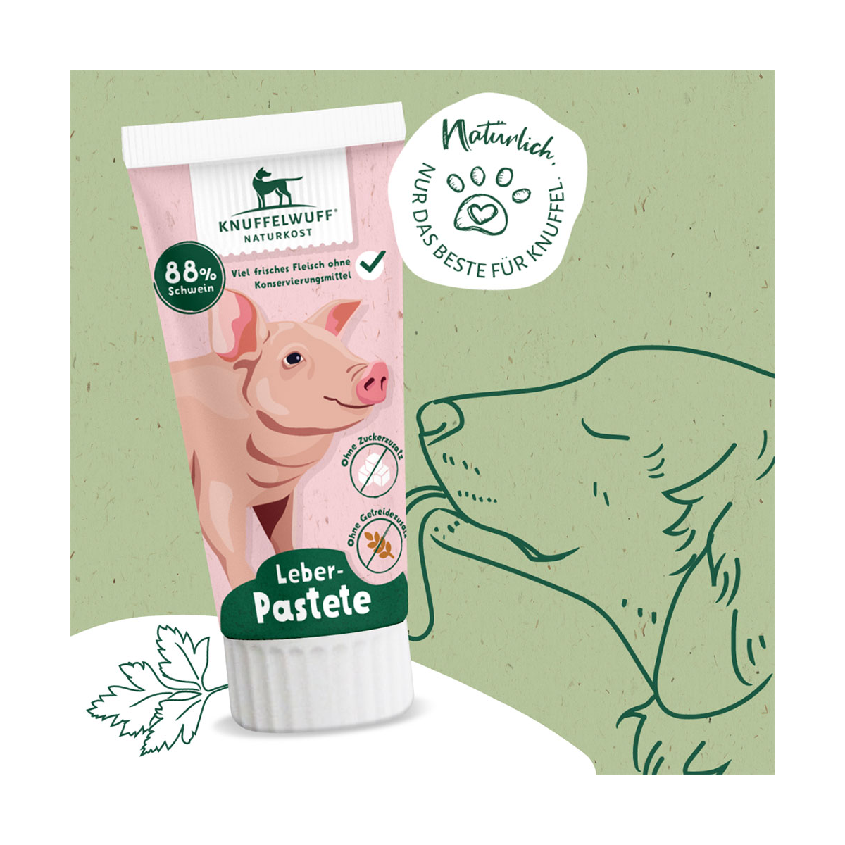 Knuffelwuff Hundekekse und Hundeeis Set mit Silikonform, Rezepten und Tubensnack