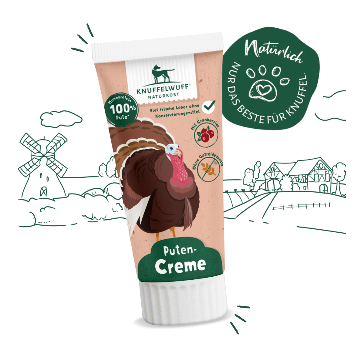 Knuffelwuff Hundekekse und Hundeeis Set mit Silikonform, Rezepten und Tubensnack