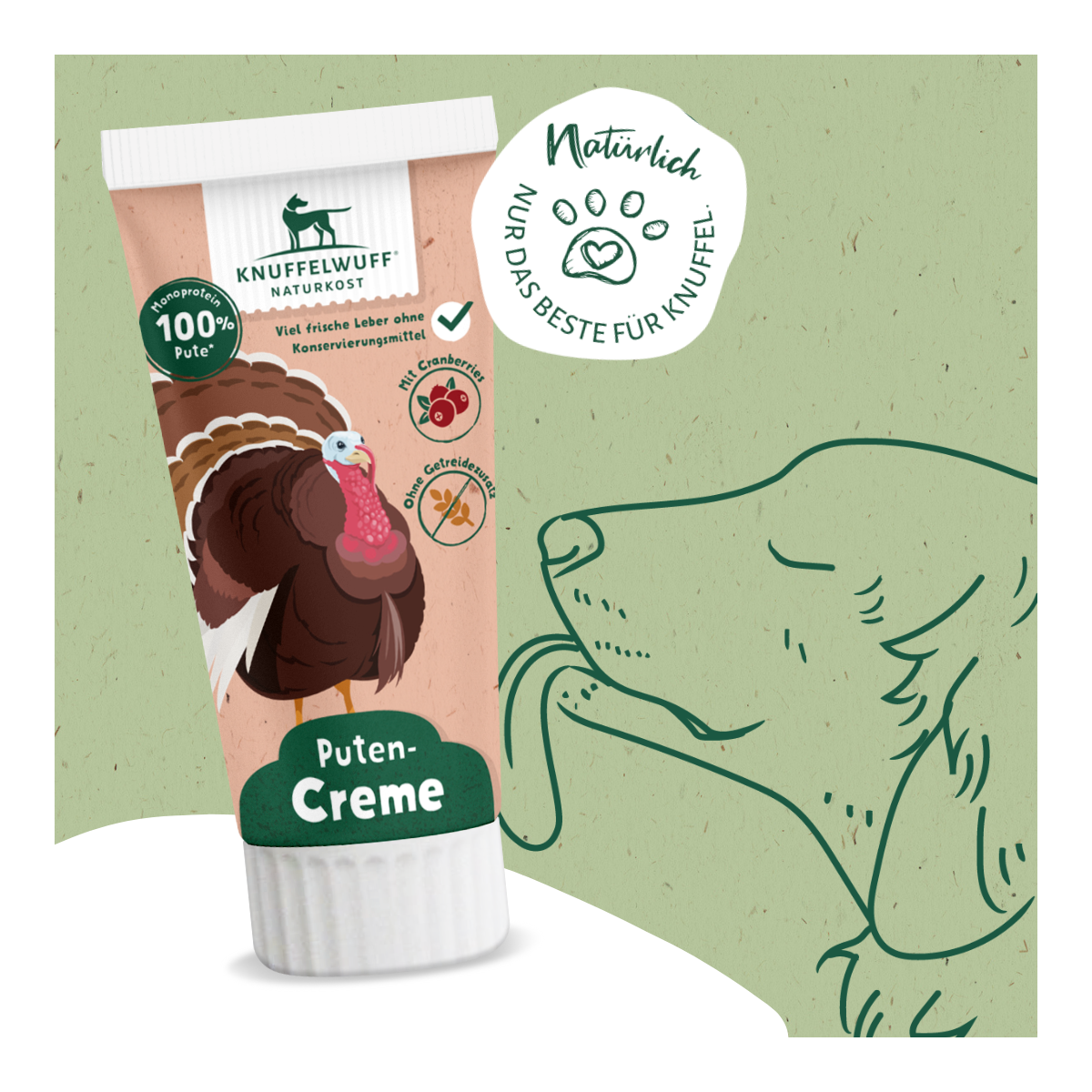 Knuffelwuff Hundekekse und Hundeeis Set mit Silikonform, Rezepten und Tubensnack