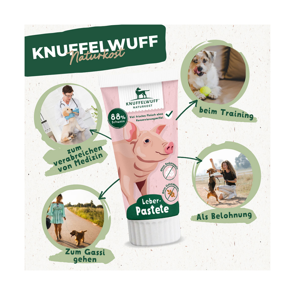 Knuffelwuff Hundekekse und Hundeeis Set mit Silikonform, Rezepten und Tubensnack