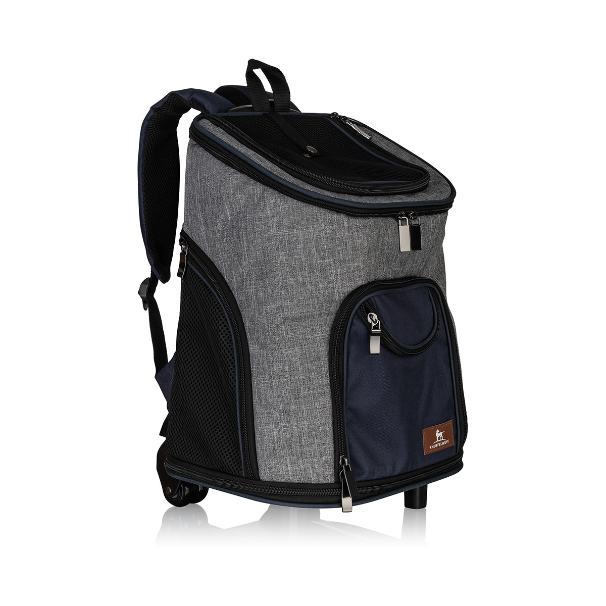 Knuffelwuff Hunderucksack Tajumulco Trolley faltbar 2 in 1 mit Rollen und Griff 33x30x50cm
