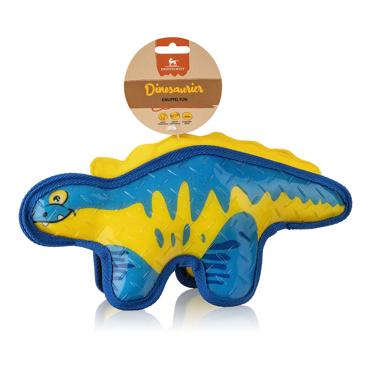 Knuffelwuff Hundespielzeug Dinosaurier Brachiosaurus aus Gummi und Gewebe