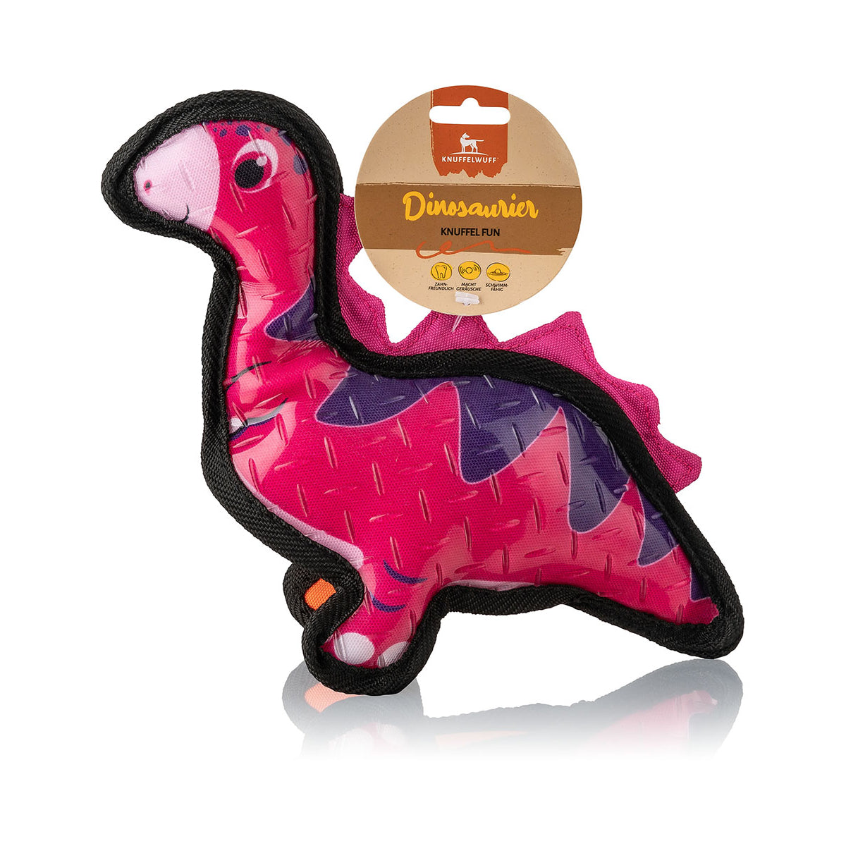 Knuffelwuff Hundespielzeug Dinosaurier Diplodocus aus Gummi und Gewebe