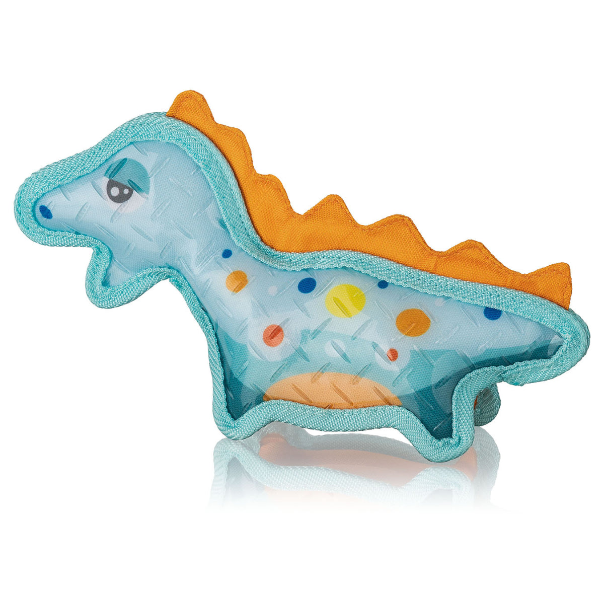Knuffelwuff Hundespielzeug Dinosaurier Stegosaurus aus Gummi und Gewebe