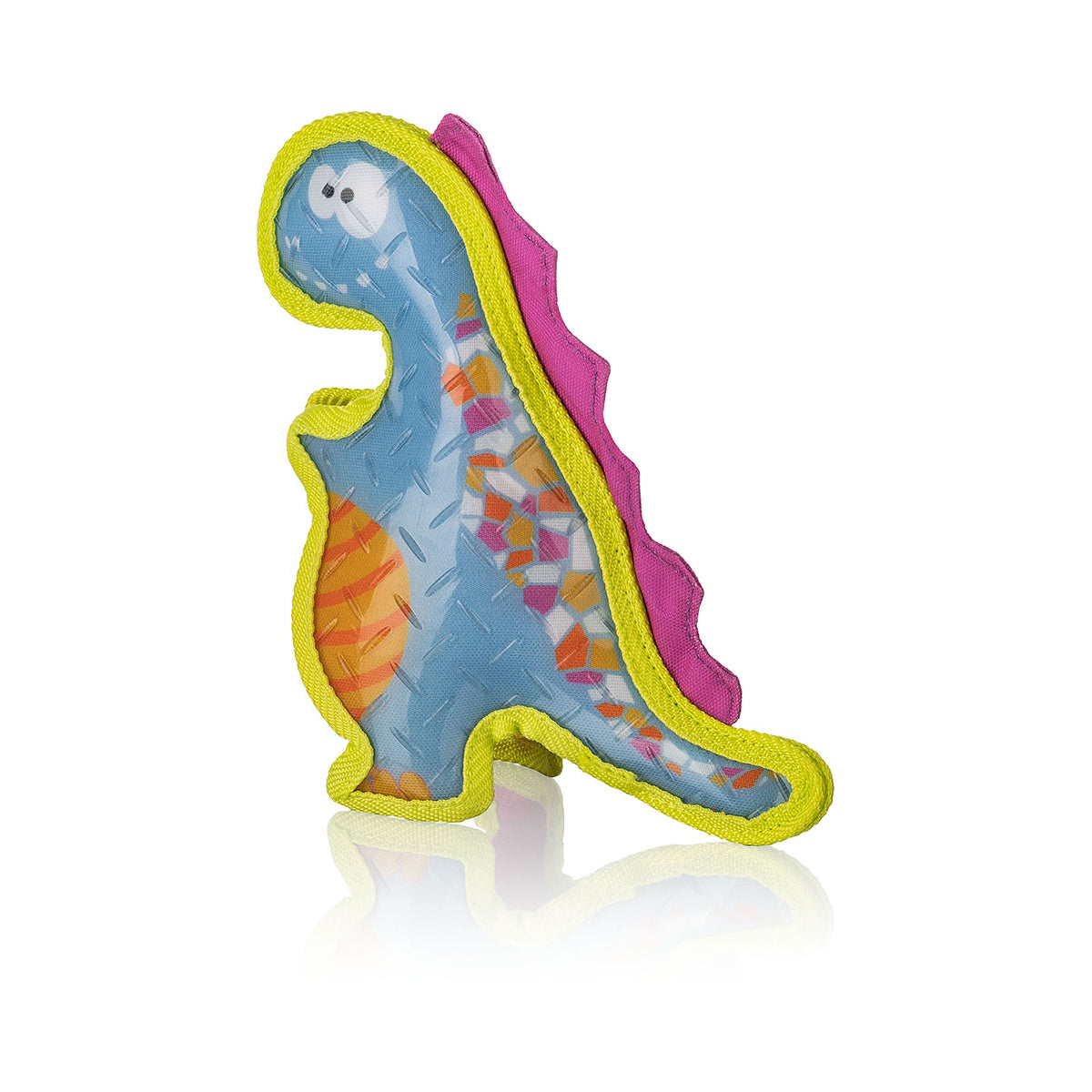 Knuffelwuff Hundespielzeug Dinosaurier T-Rex aus Gummi und Gewebe