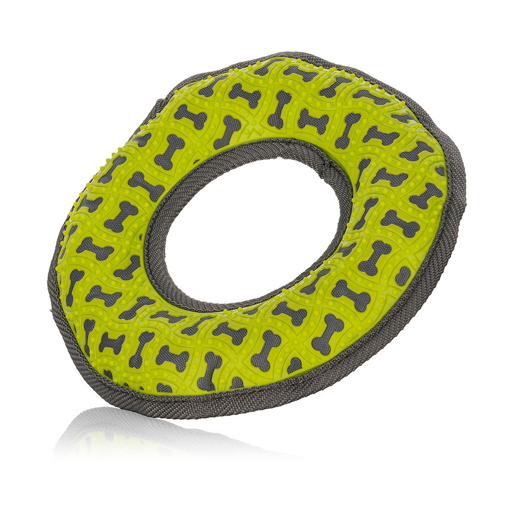 Knuffelwuff Hundespielzeug Frisbee aus Gummi und Gewebe