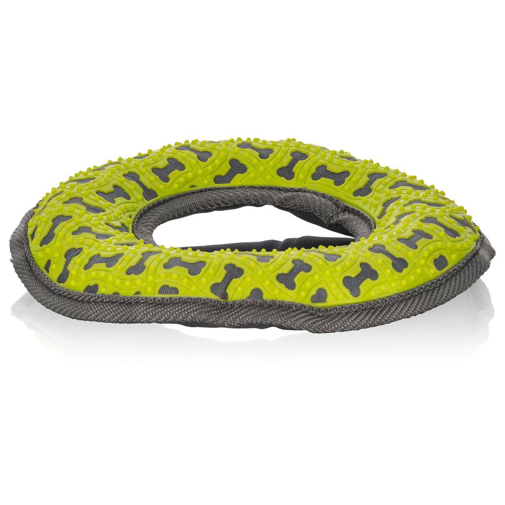 Knuffelwuff Hundespielzeug Frisbee aus Gummi und Gewebe