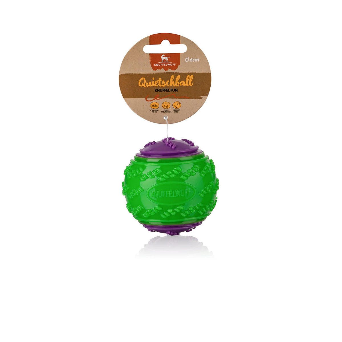 Knuffelwuff Hundespielzeug Quietschball aus Gummi