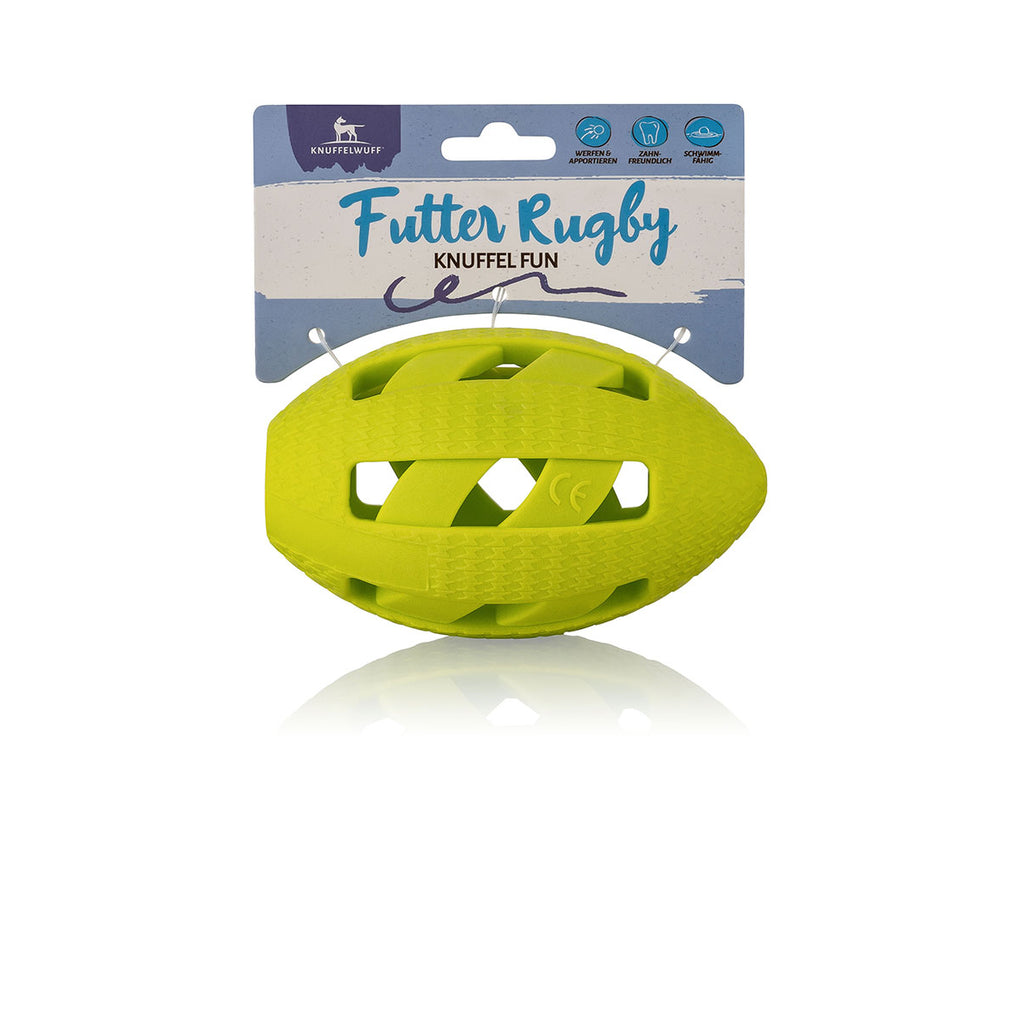 Knuffelwuff Hundespielzeug Snackball Futter Rugby aus TPR