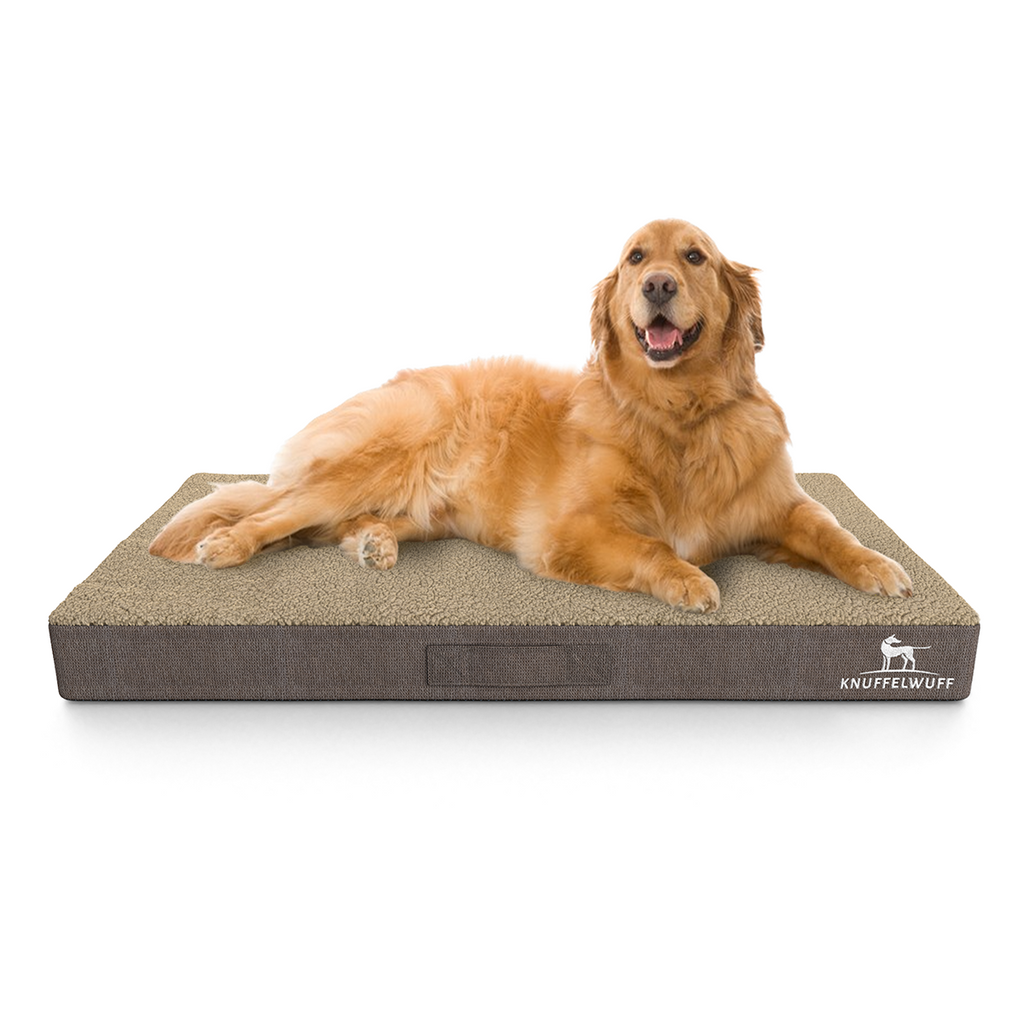 Knuffelwuff orthopädische Hundematte Ellenie aus Teddymaterial und Velours