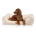 Knuffelwuff orthopädisches Hundebett aus Cord mit Handwebcharakter Nunavut – Beige