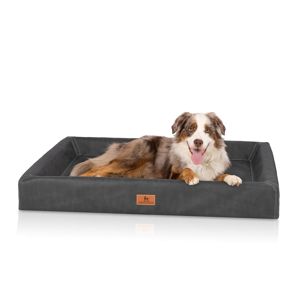 Knuffelwuff orthopädisches Hundebett Austin aus Kunstleder