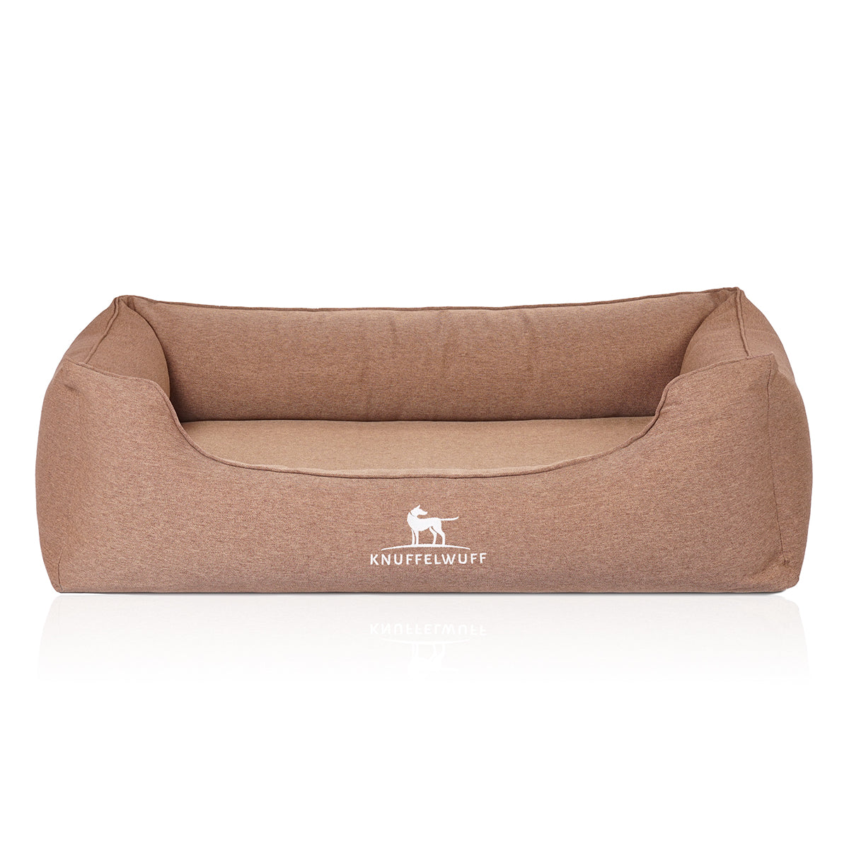 Knuffelwuff Orthopädisches Hundebett Leano aus Velours mit Handwebcharakter