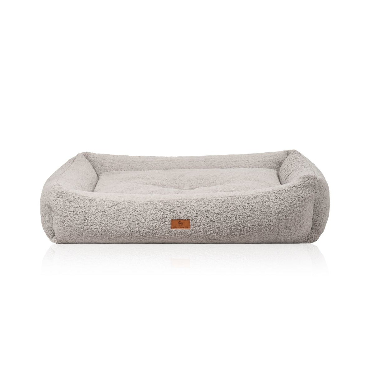 Knuffelwuff orthopädisches Hundebett Matteo mit Memory-Foam Schaumstoffflocken aus kuschligem Teddy Material