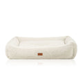Knuffelwuff orthopädisches Hundebett Matteo mit Memory-Foam Schaumstoffflocken aus kuschligem Teddy Material