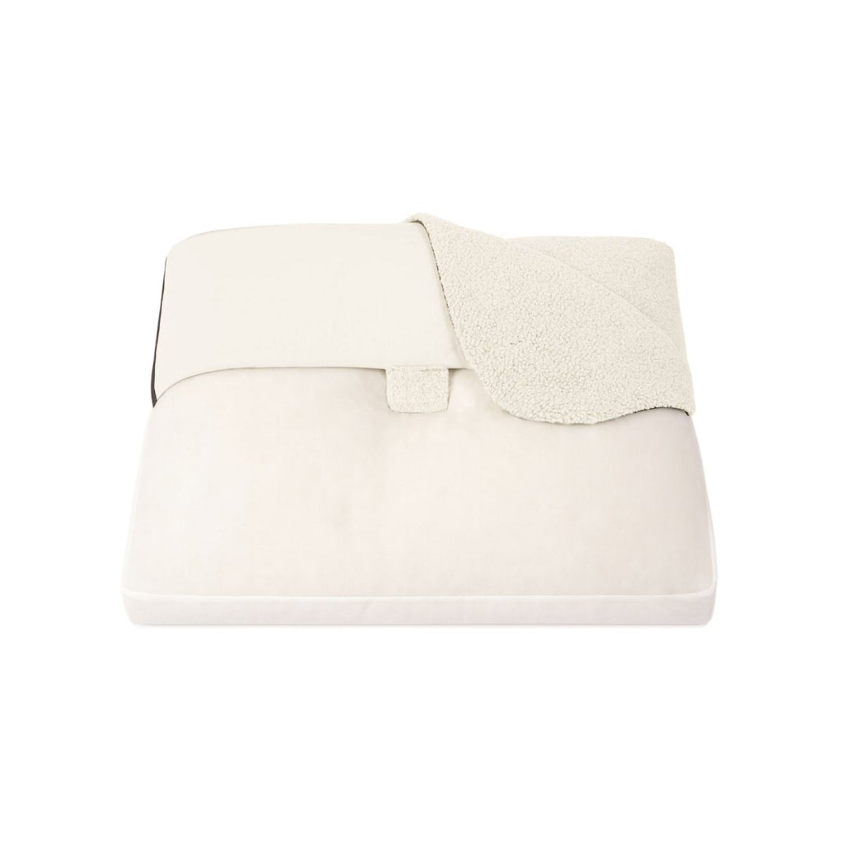Knuffelwuff orthopädisches Hundebett Matteo mit Memory-Foam Schaumstoffflocken aus kuschligem Teddy Material