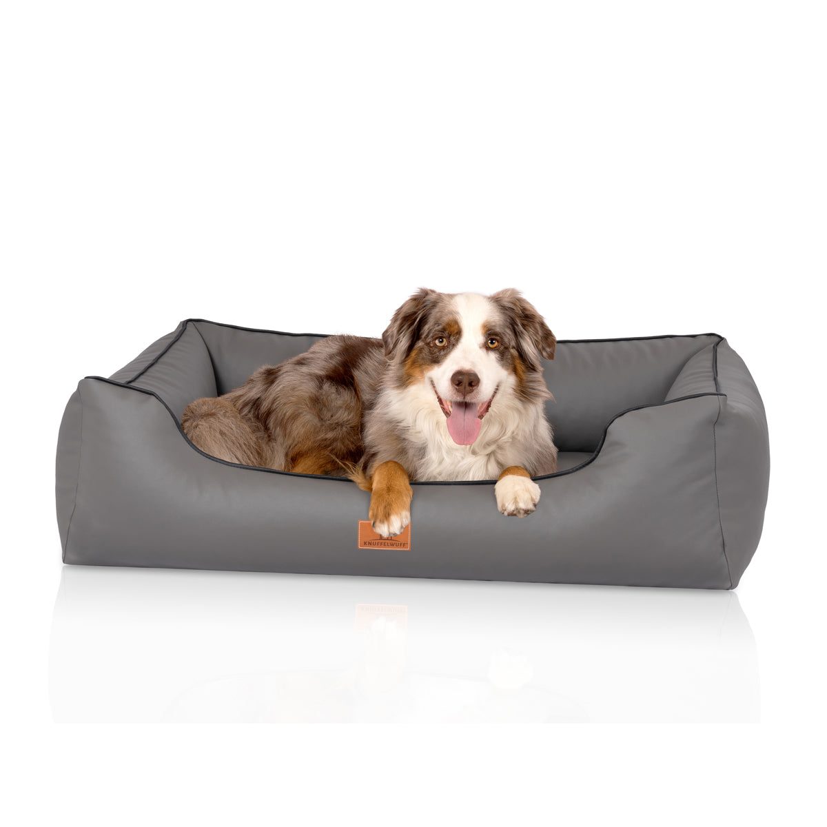 Knuffelwuff orthopädisches Hundebett Montana aus Kunstleder