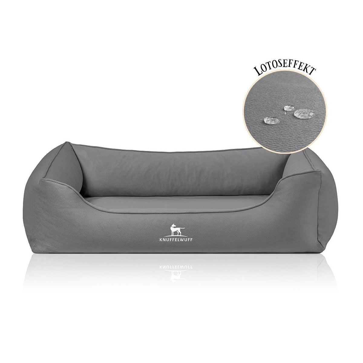 Knuffelwuff orthopädisches Hundebett Oliver aus pflegeleichtem Easy Clean Stoff in Wildlederoptik