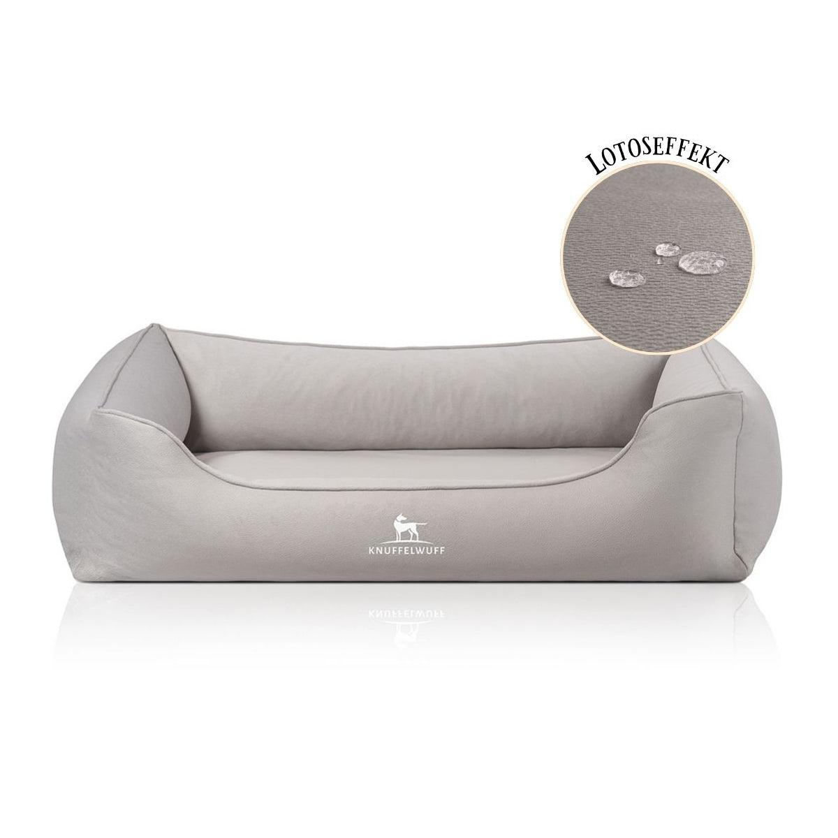 Knuffelwuff orthopädisches Hundebett Oliver aus pflegeleichtem Easy Clean Stoff in Wildlederoptik