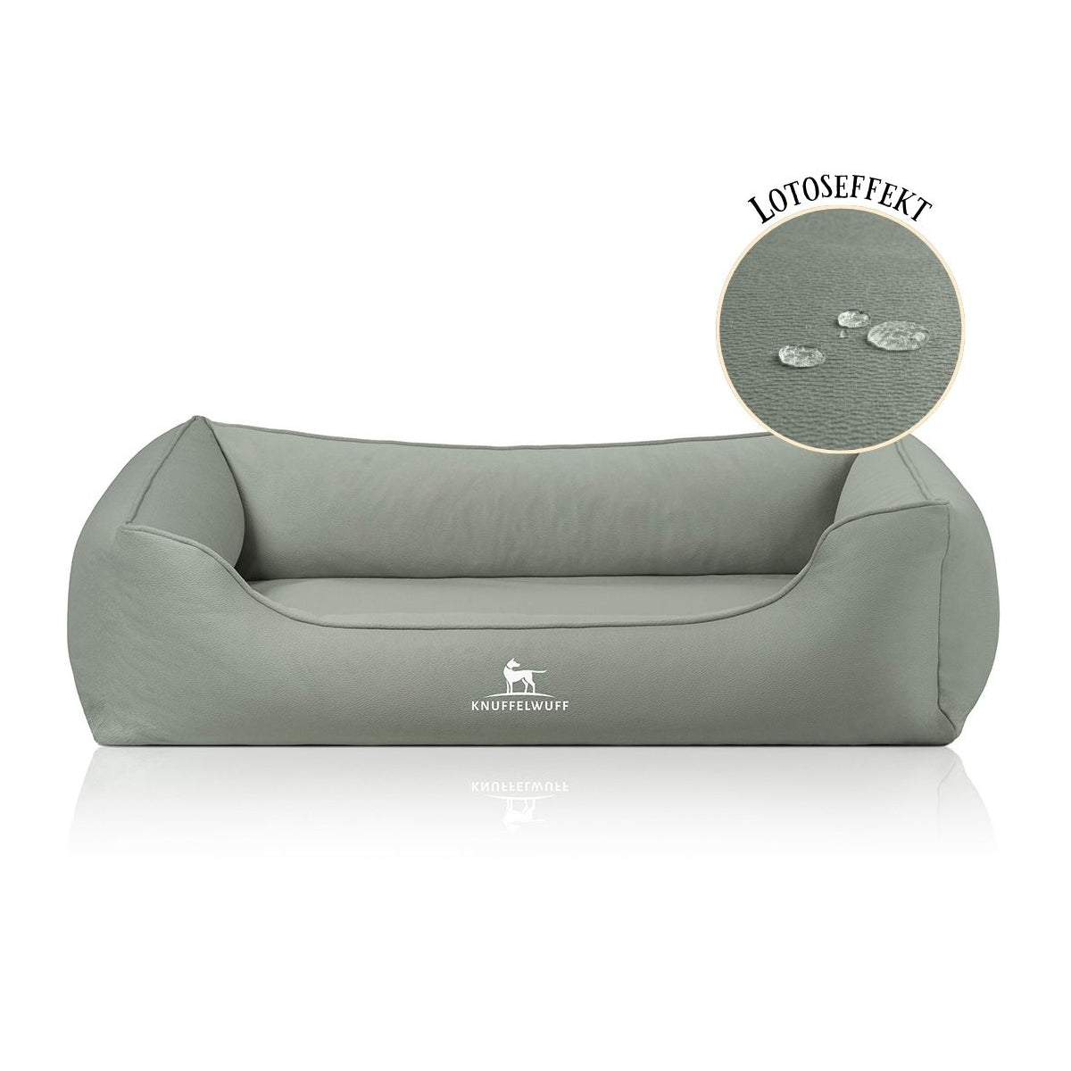 Knuffelwuff orthopädisches Hundebett Oliver aus pflegeleichtem Easy Clean Stoff in Wildlederoptik