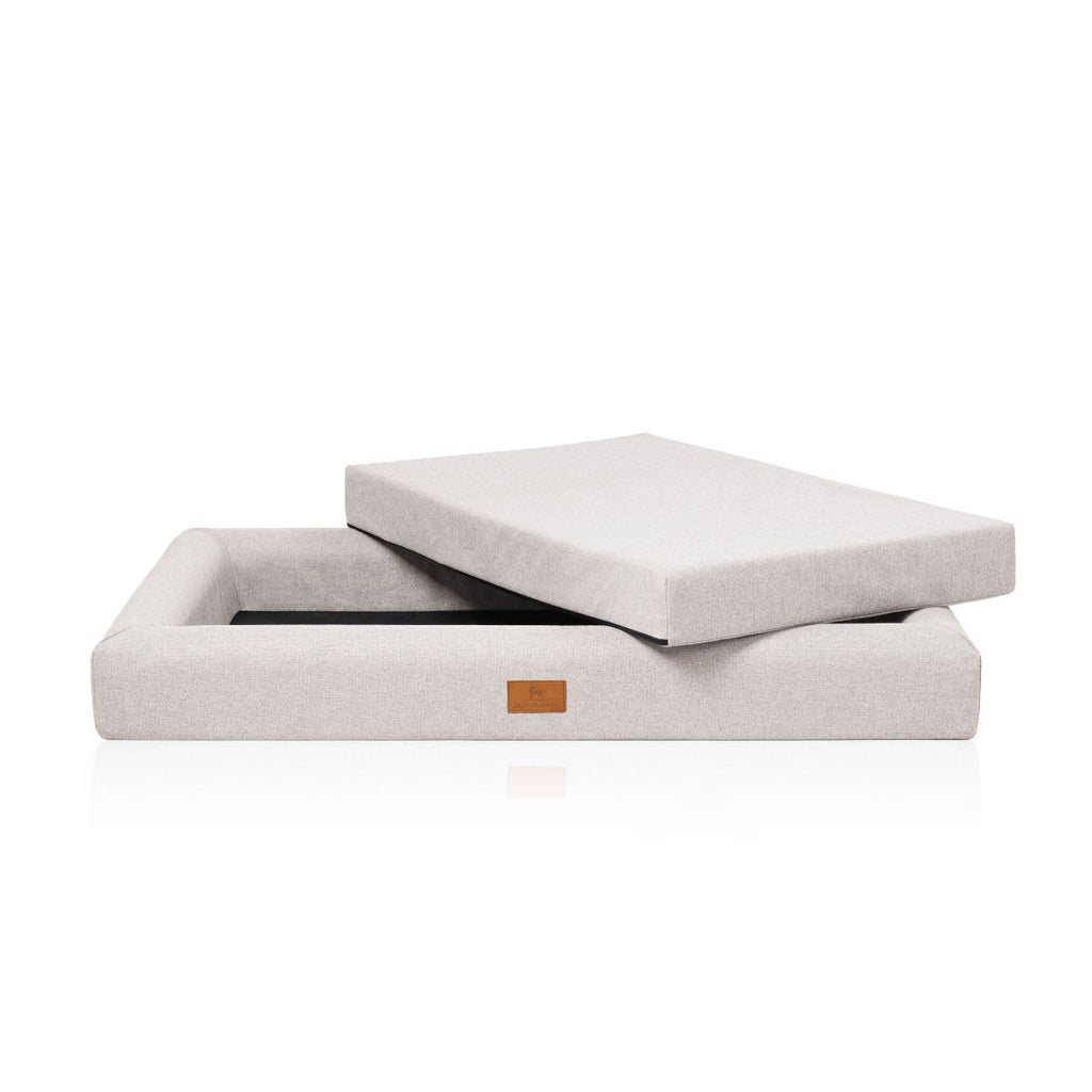 Knuffelwuff orthopädisches Hundebett Tiva aus pflegeleichtem Easy Clean Stoff mit Handwebcharakter