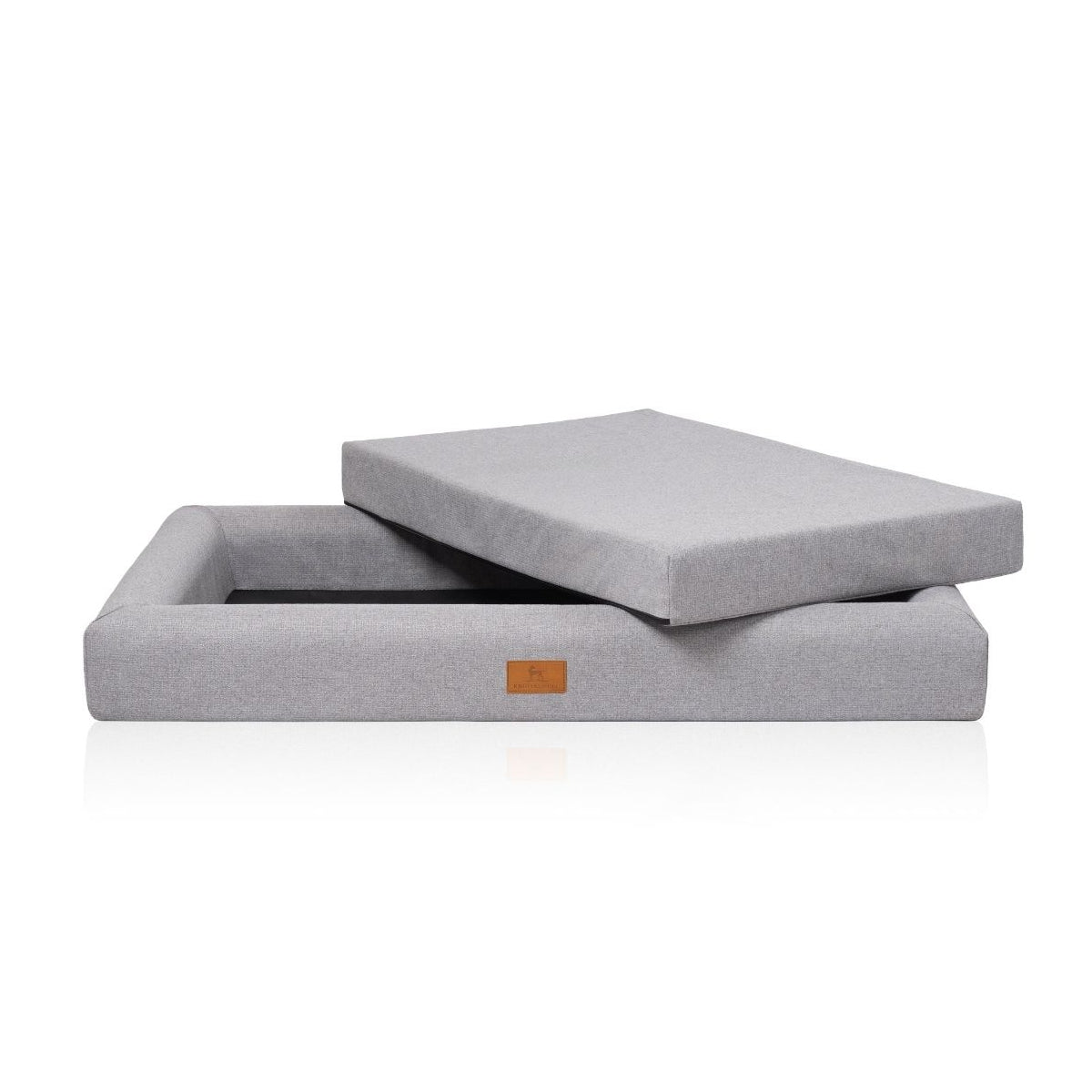 Knuffelwuff orthopädisches Hundebett Tiva aus pflegeleichtem Easy Clean Stoff mit Handwebcharakter