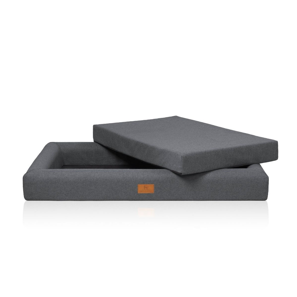 Knuffelwuff orthopädisches Hundebett Tiva aus pflegeleichtem Easy Clean Stoff mit Handwebcharakter
