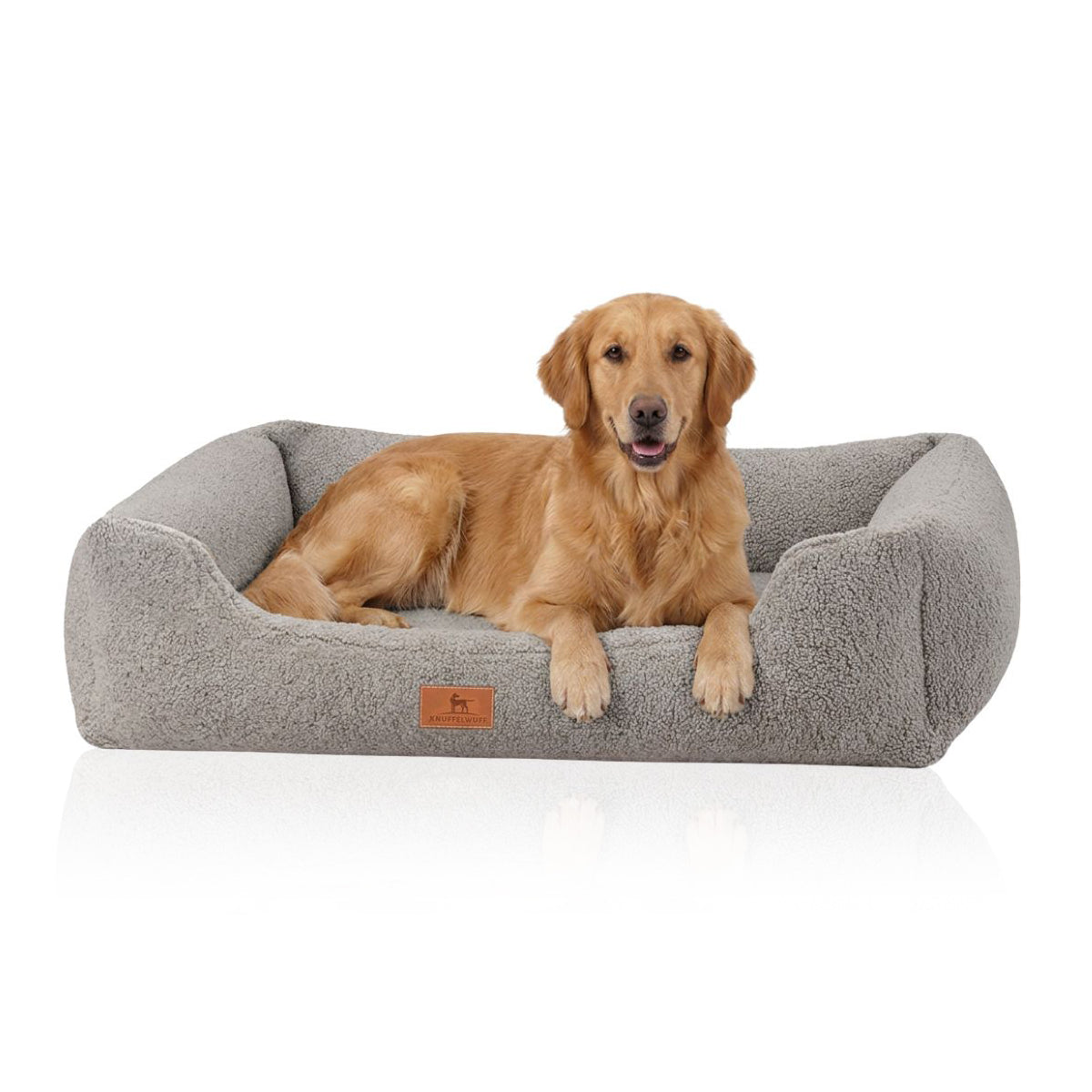 Knuffelwuff orthopädisches Hundebett Wollekopp aus kuscheligem Teddy Material