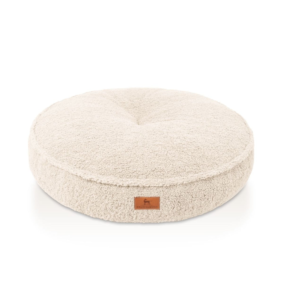 Knuffelwuff orthopädisches rundes Hundebett Tivano mit Memory-Foam Schaumstoffflocken aus kuscheligem Teddy Material