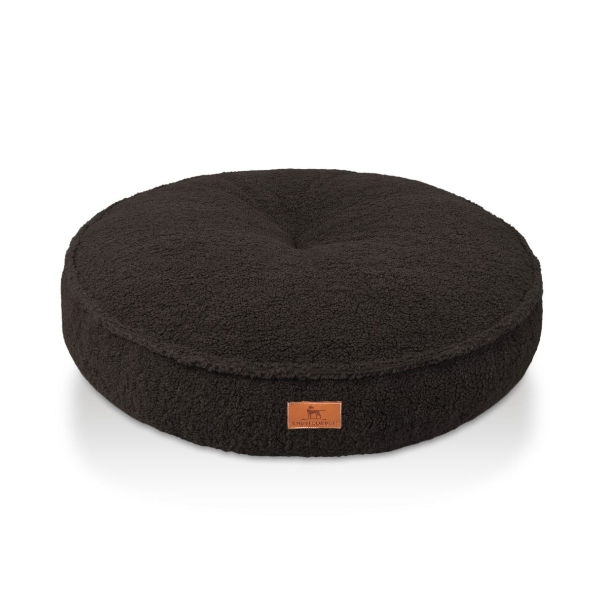Knuffelwuff orthopädisches rundes Hundebett Tivano mit Memory-Foam Schaumstoffflocken aus kuscheligem Teddy Material
