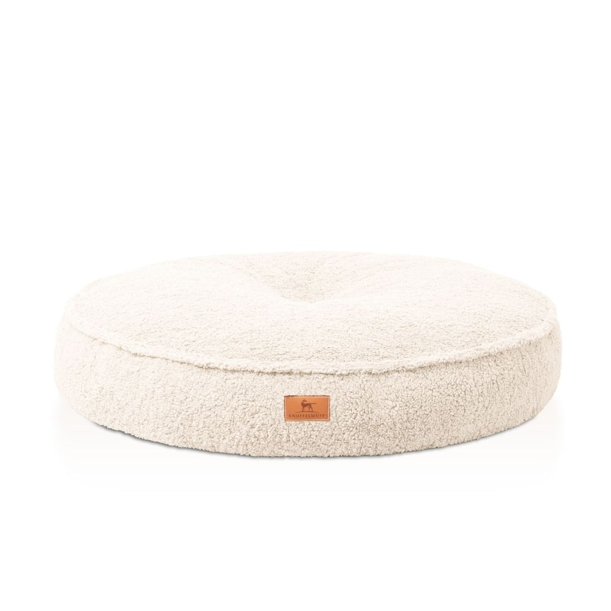Knuffelwuff orthopädisches rundes Hundebett Tivano mit Memory-Foam Schaumstoffflocken aus kuscheligem Teddy Material