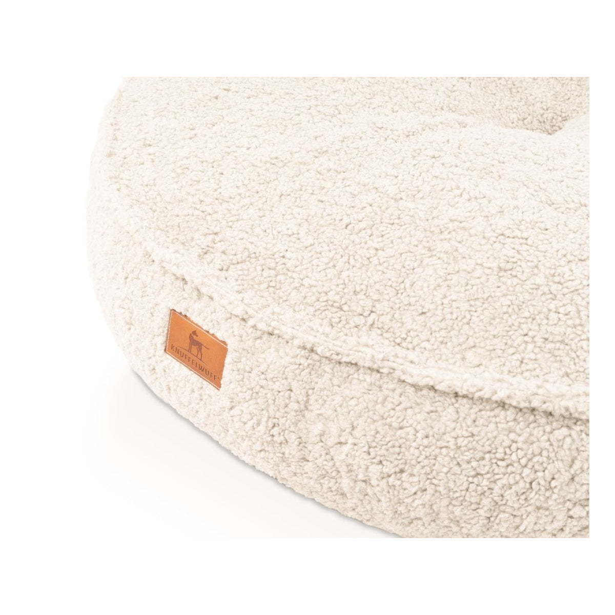 Knuffelwuff orthopädisches rundes Hundebett Tivano mit Memory-Foam Schaumstoffflocken aus kuscheligem Teddy Material