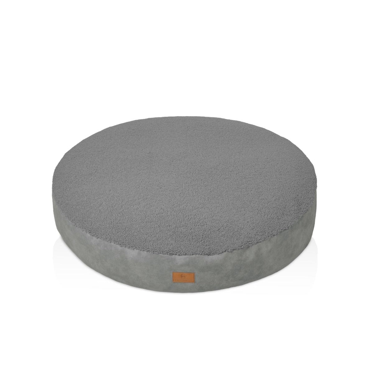 Knuffelwuff rundes Hundebett Bolster aus kuscheligem Teddy-Material mit Seitenwänden in Wildlederoptik