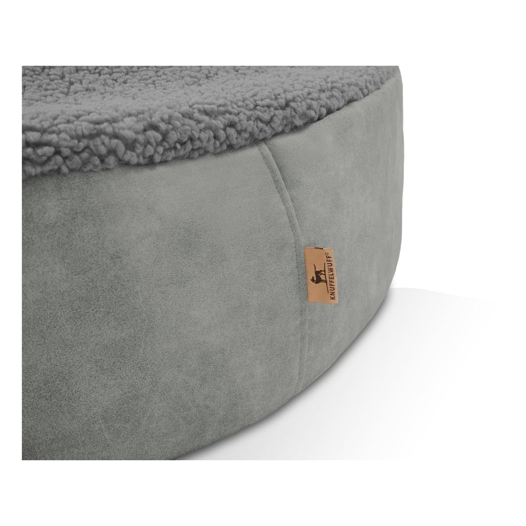 Knuffelwuff rundes Hundebett Bolster aus kuscheligem Teddy-Material mit Seitenwänden in Wildlederoptik