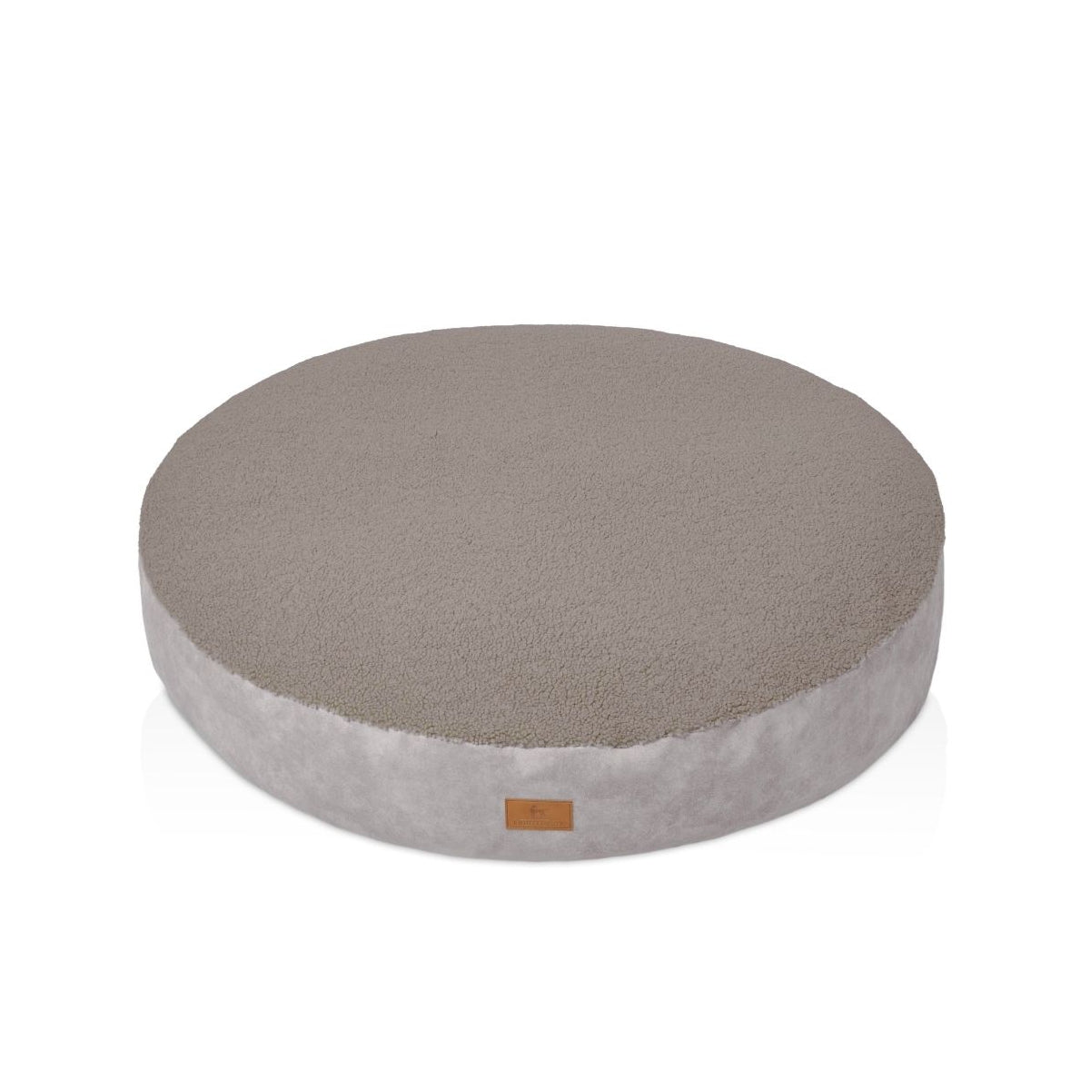 Knuffelwuff rundes Hundebett Bolster aus kuscheligem Teddy-Material mit Seitenwänden in Wildlederoptik