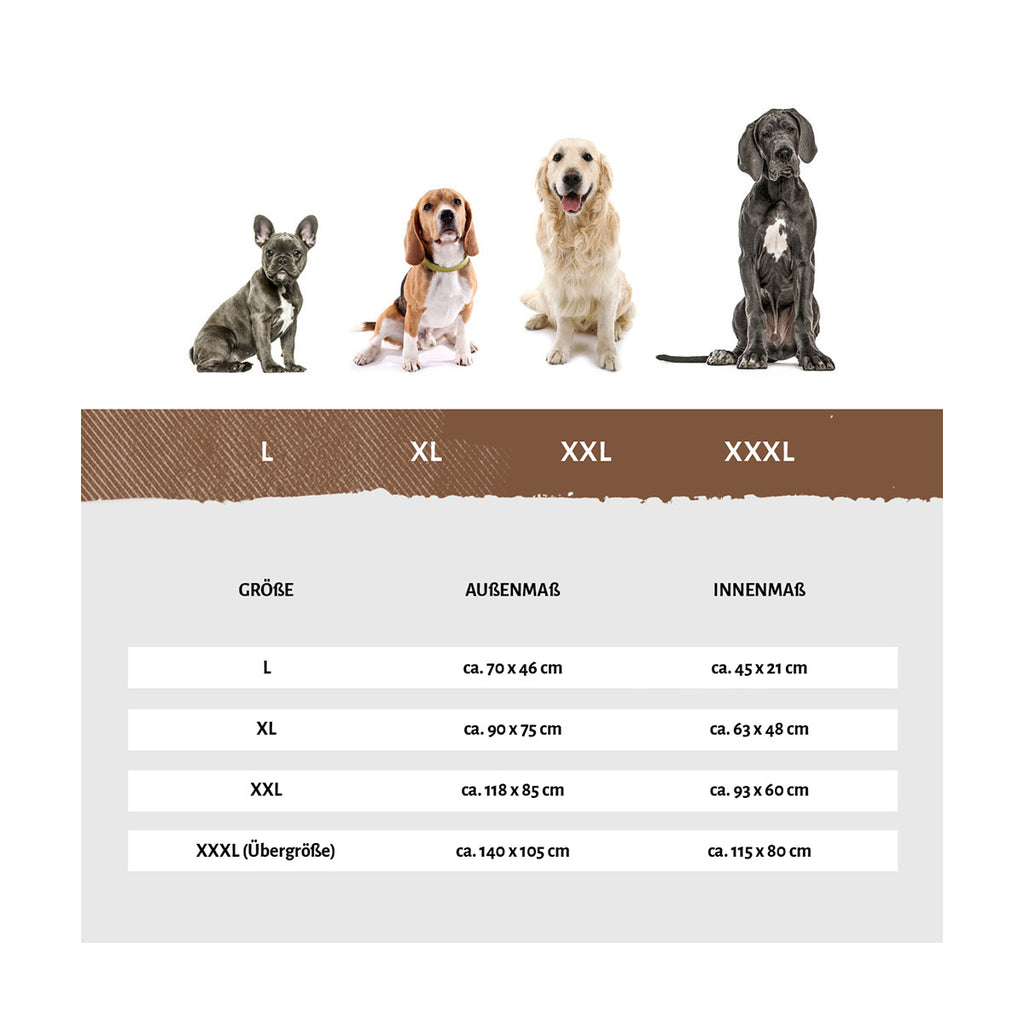 Knuffelwuff Wasserfestes In und Outdoor Hundebett Lucky aus Nylongewebe