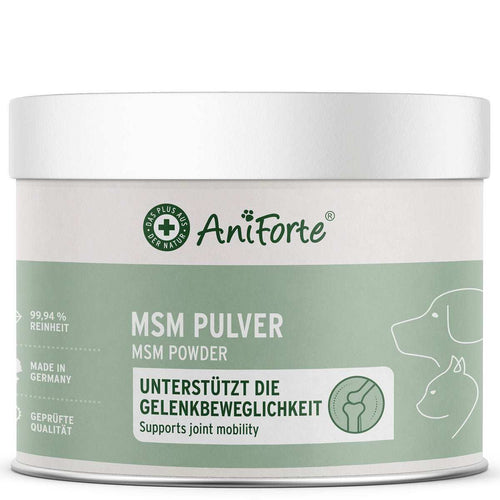 AniForte MSM Pulver 300 g – Futterergänzung für Hunde mit organischem Schwefel