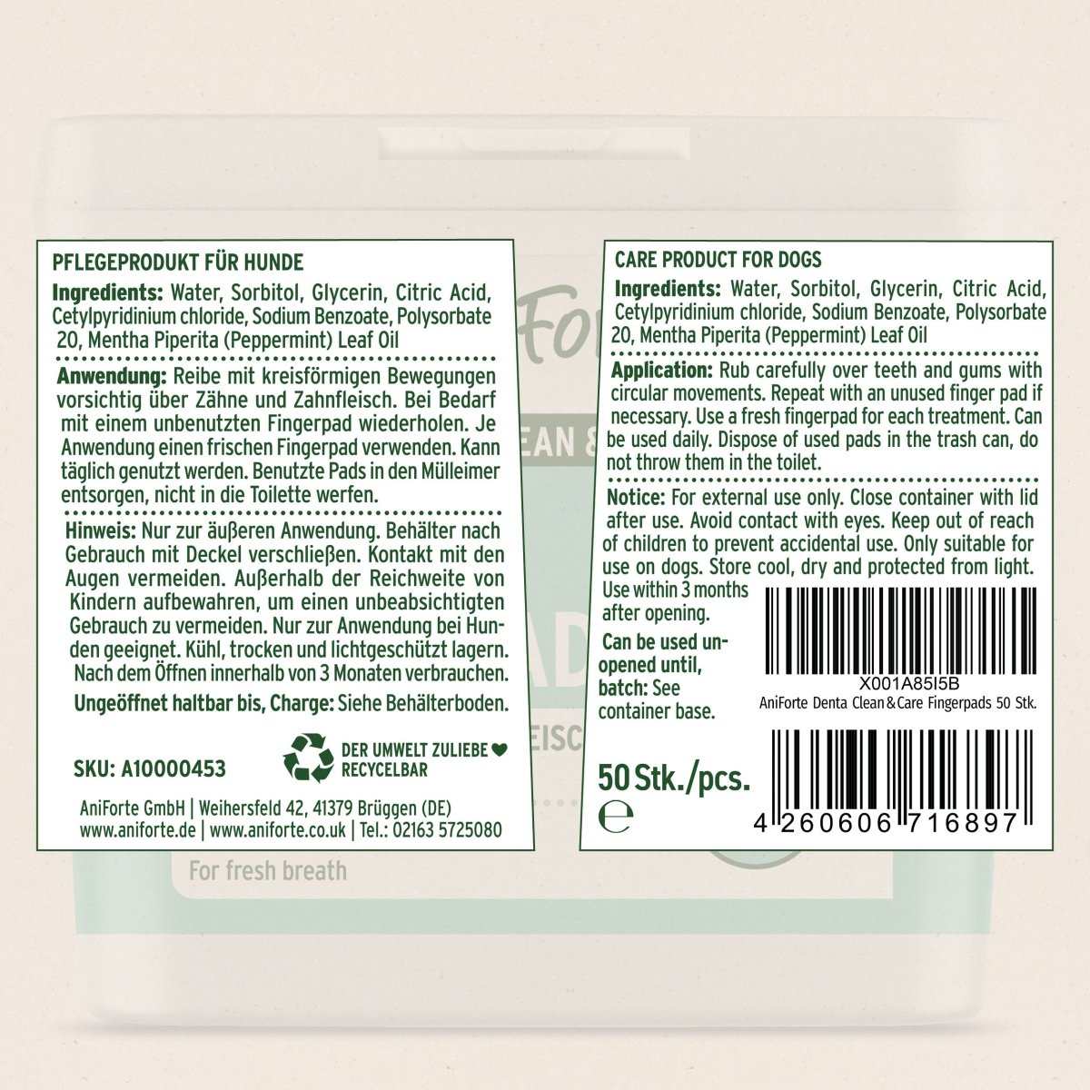 AniForte Denta Clean & Care Fingerpads – Herstellerbild 7