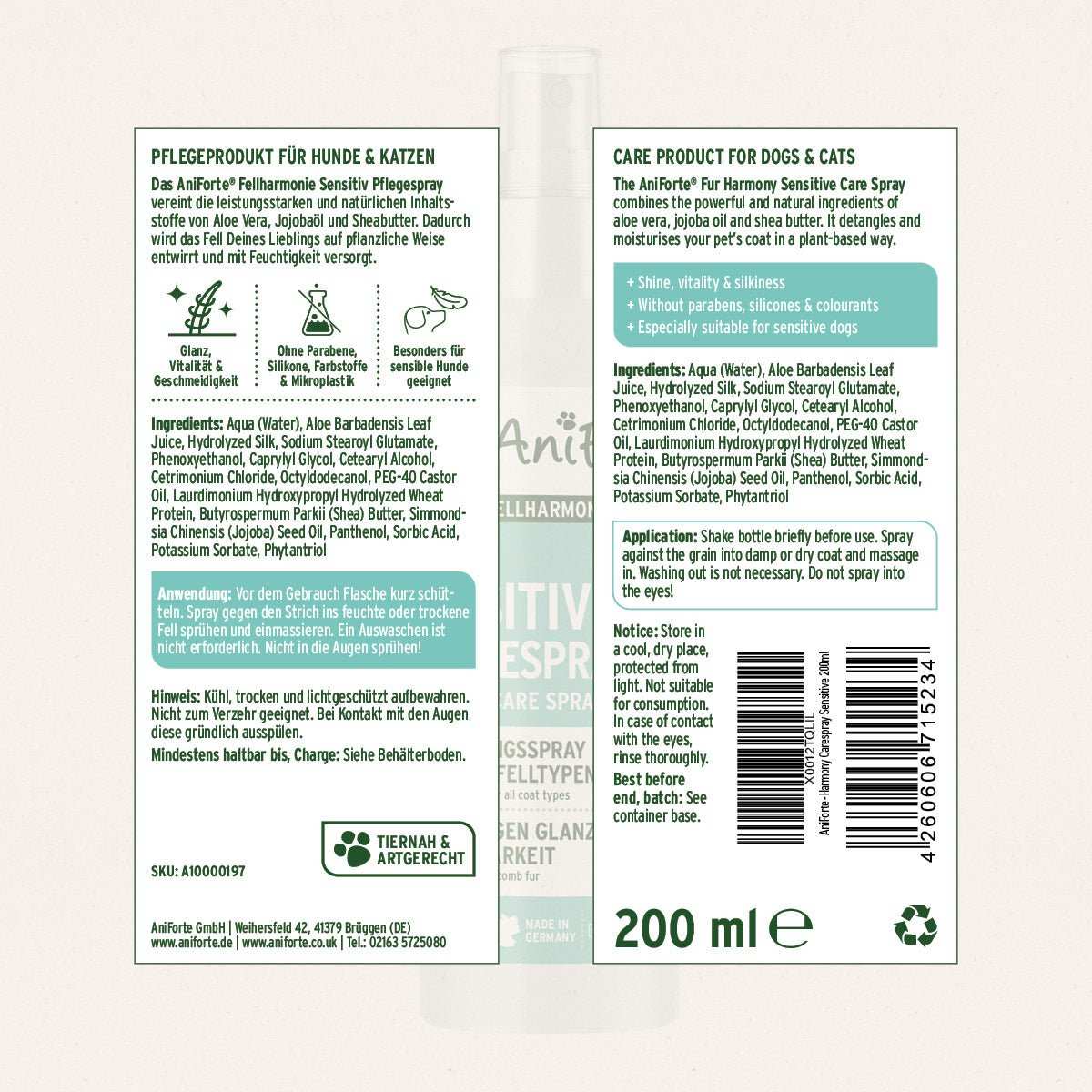 AniForte Fellharmonie Pflegespray Sensitiv – Herstellerbild 6