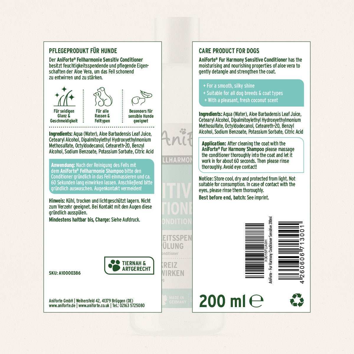 AniForte Fellharmonie Conditioner Sensitiv – Herstellerbild 7